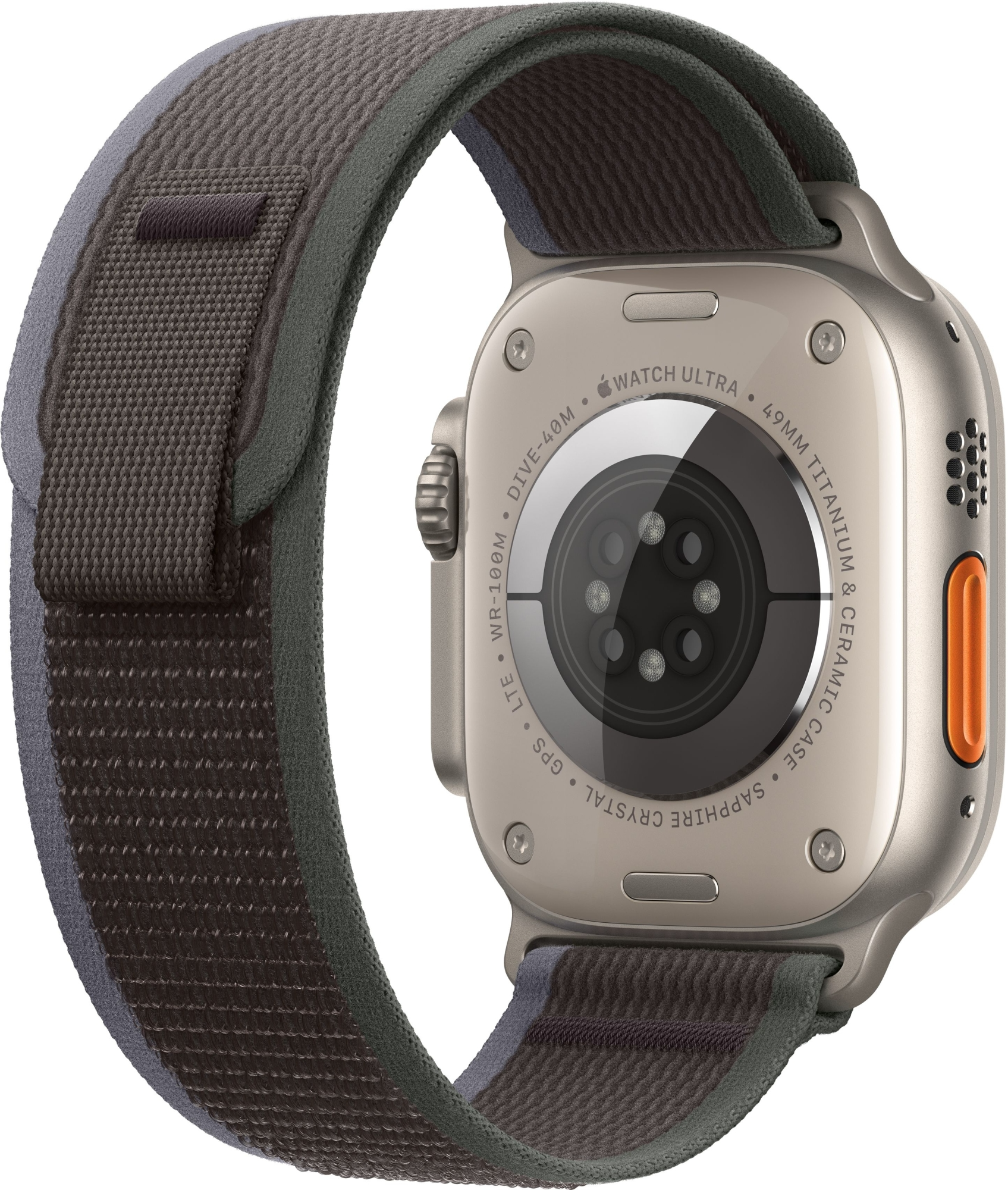Apple Watch Ultra 2 GPS + Cellular, 49mm Titanium Case with Blue/Black Trail Loop - S/M (MRF53)