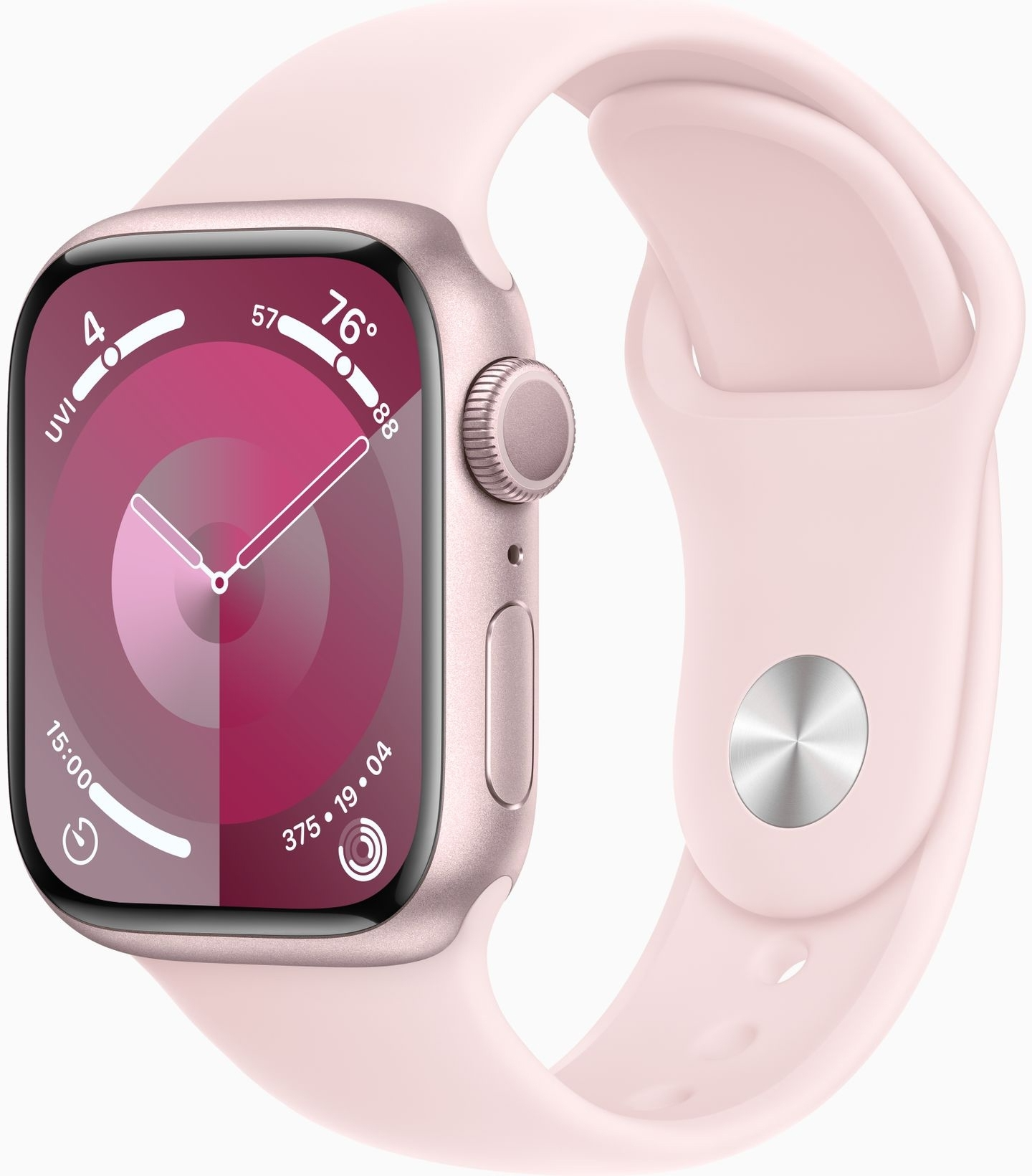 Apple Watch Series 9 GPS 41mm Starlight Aluminium Case with Starlight Sport Band - M/L (MR8U3)