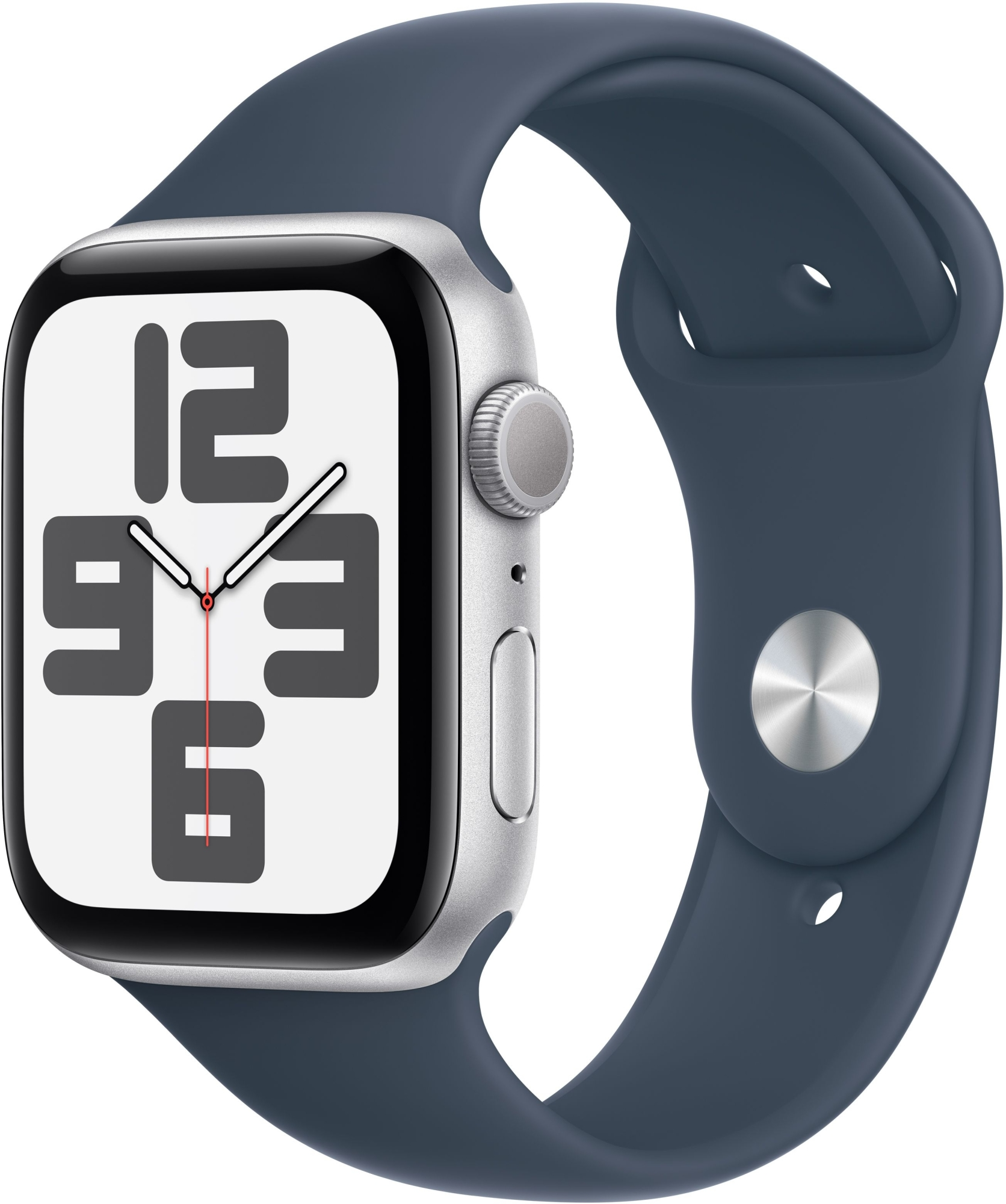 Apple Watch SE 2 GPS Gen.2 40mm Silver Aluminium Case with Storm Blue Sport Band - S/M (MRE13)
