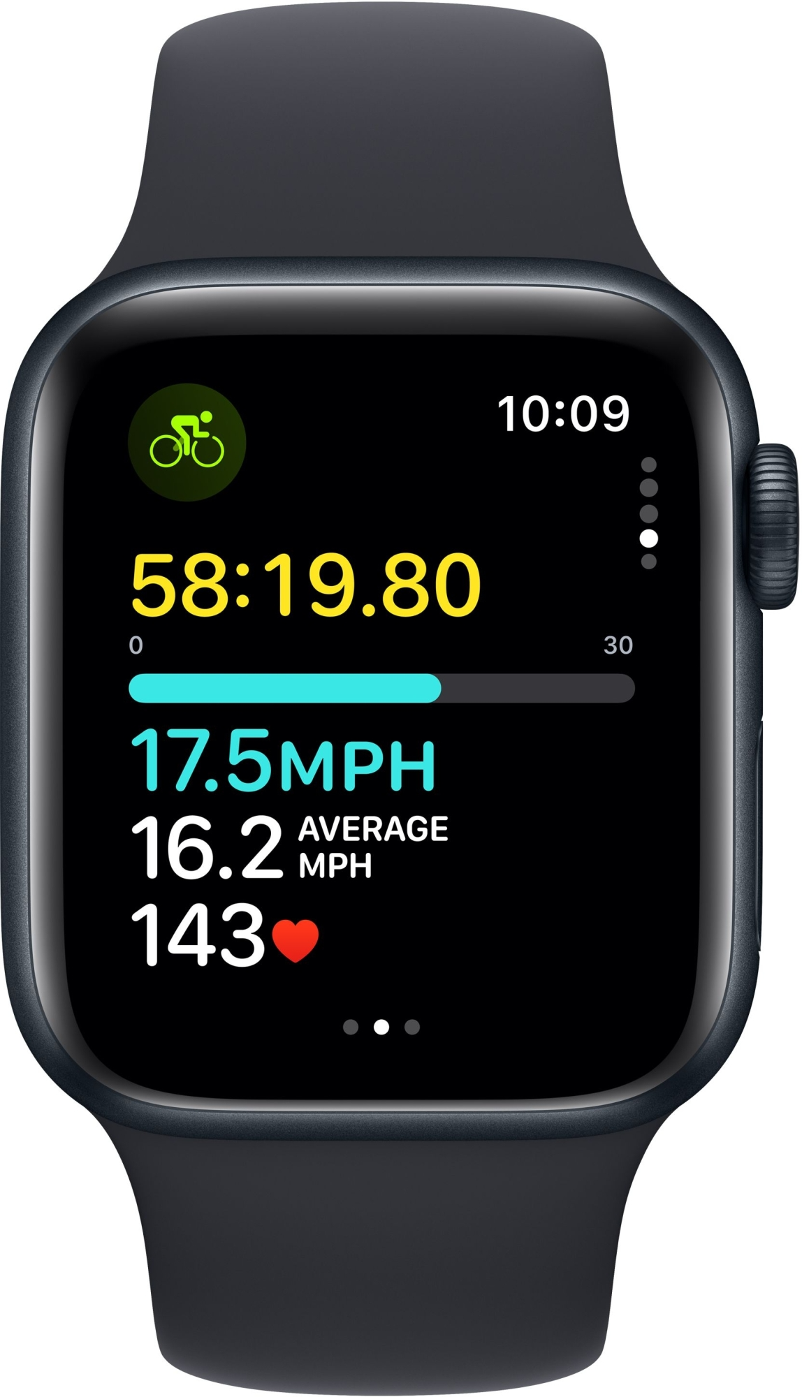 Apple Watch SE 2 GPS Gen.2 44mm Midnight Aluminium Case with Midnight Sport Band - M/L (MRE93)