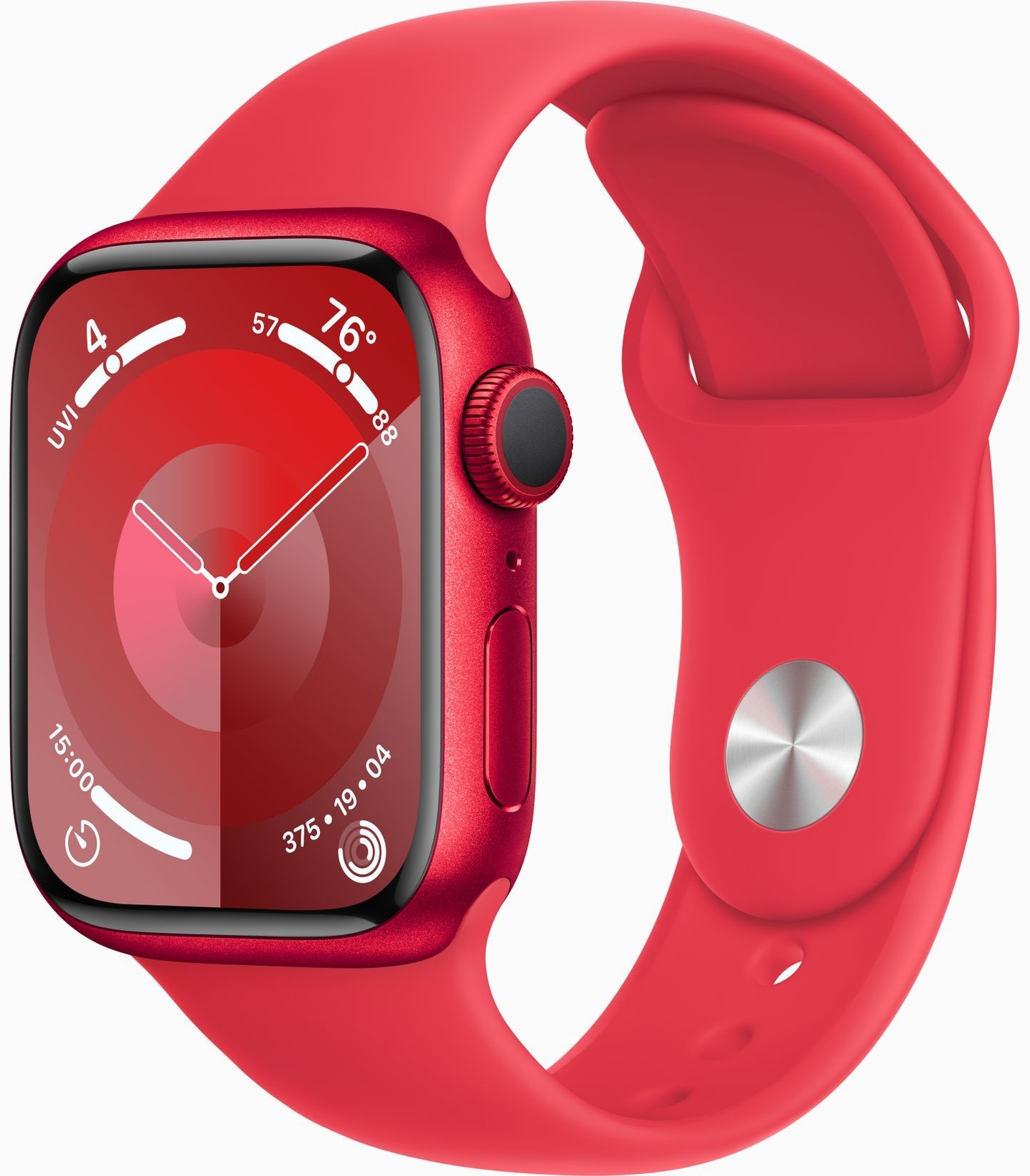 Apple Watch Series 9 GPS 41mm Starlight Aluminium Case with Starlight Sport Band - M/L (MR8U3)
