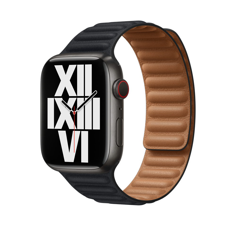 Apple 45mm Midnight Leather Link - M/L
