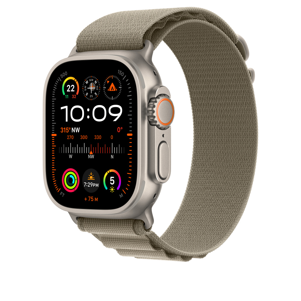 Apple 49mm Olive Alpine Loop - Medium (MT5U3ZM/A)