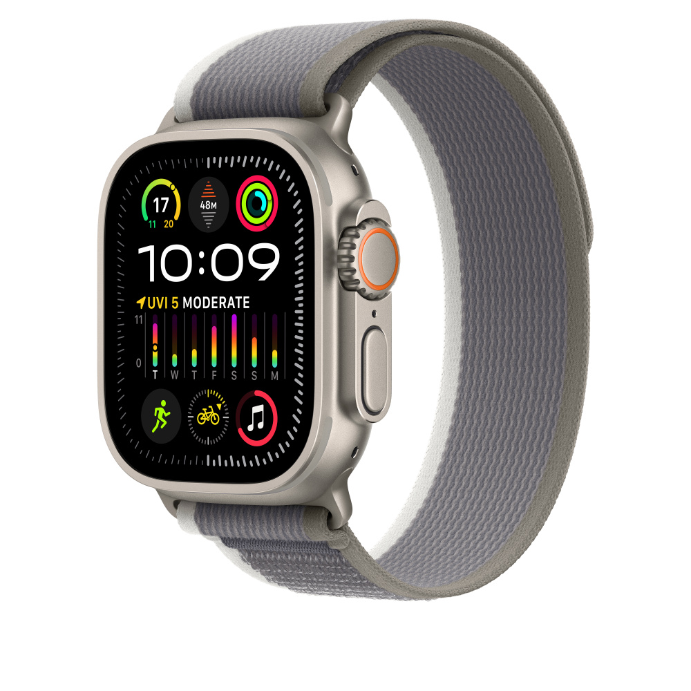 Apple 49mm Green/Gray Trail Loop - M/L (MT603ZM/A)