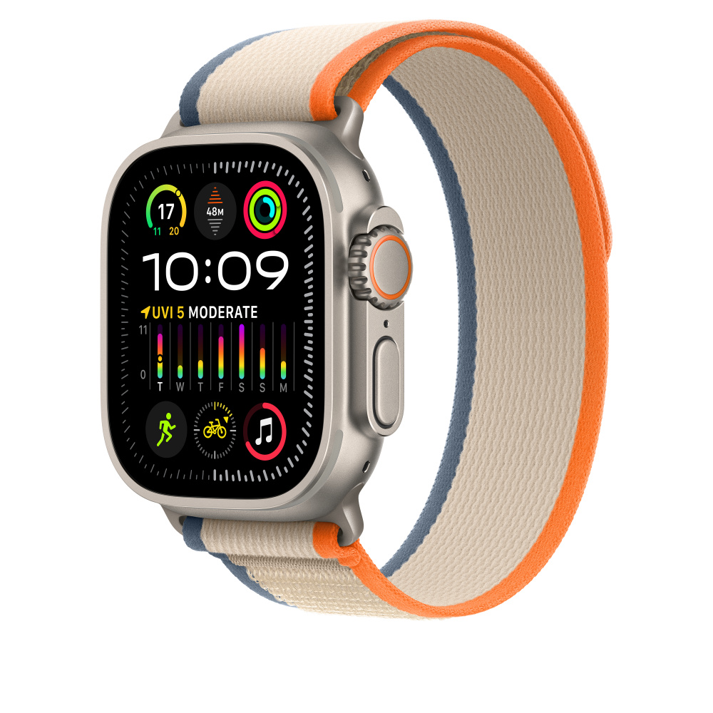 Apple 49mm Orange/Beige Trail Loop - M/L (MT5X3ZM/A)