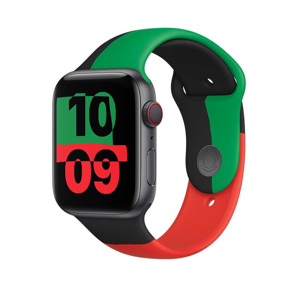 Apple 44mm Black Unity Sport Band - M/L (MUQ83ZM/A)