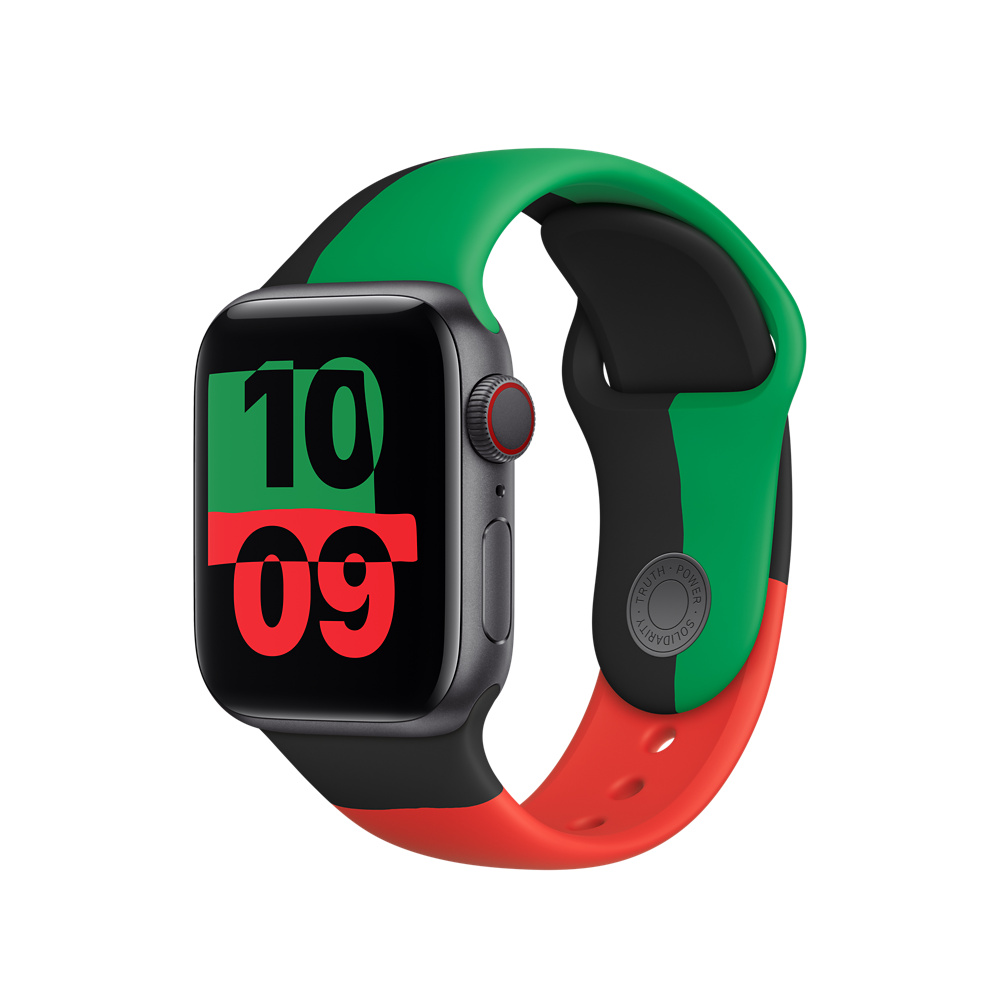 Apple 40mm Black Unity Sport Band - M/L (MUQ63ZM/A)