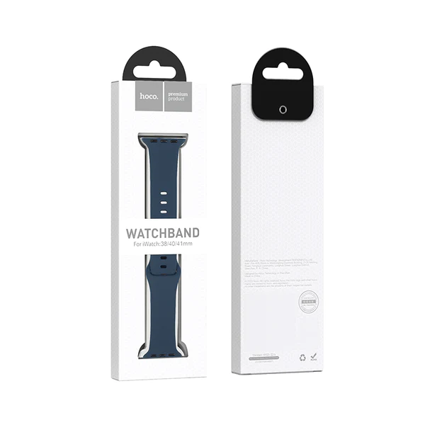 Hoco Watchband WA01 classic sports silicone strap(42/44/45/49mm) Misty blue