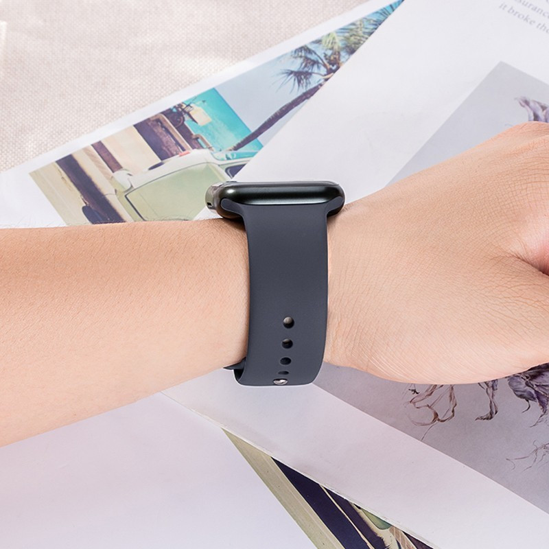 Hoco Watchband iWatch WA01 Flexible series classic sports silicone strap 42/44/45/49mm for Apple Watch series 1/2/3/4/5/6/7/8/SE/Ultra Midnight blue