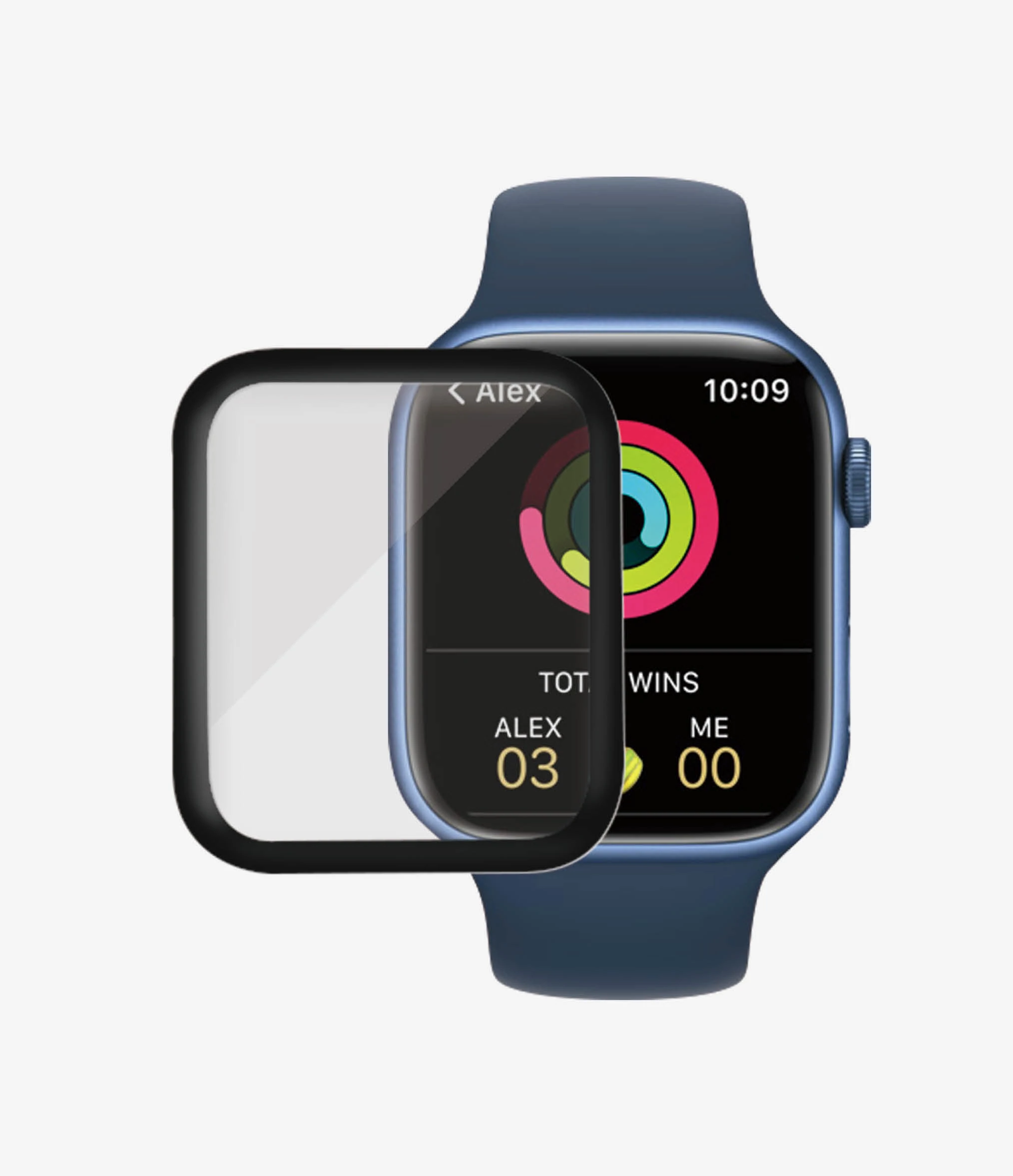 PanzerGlass Screen Protector for Apple Watch Series 7 45mm in Black (2019)ა