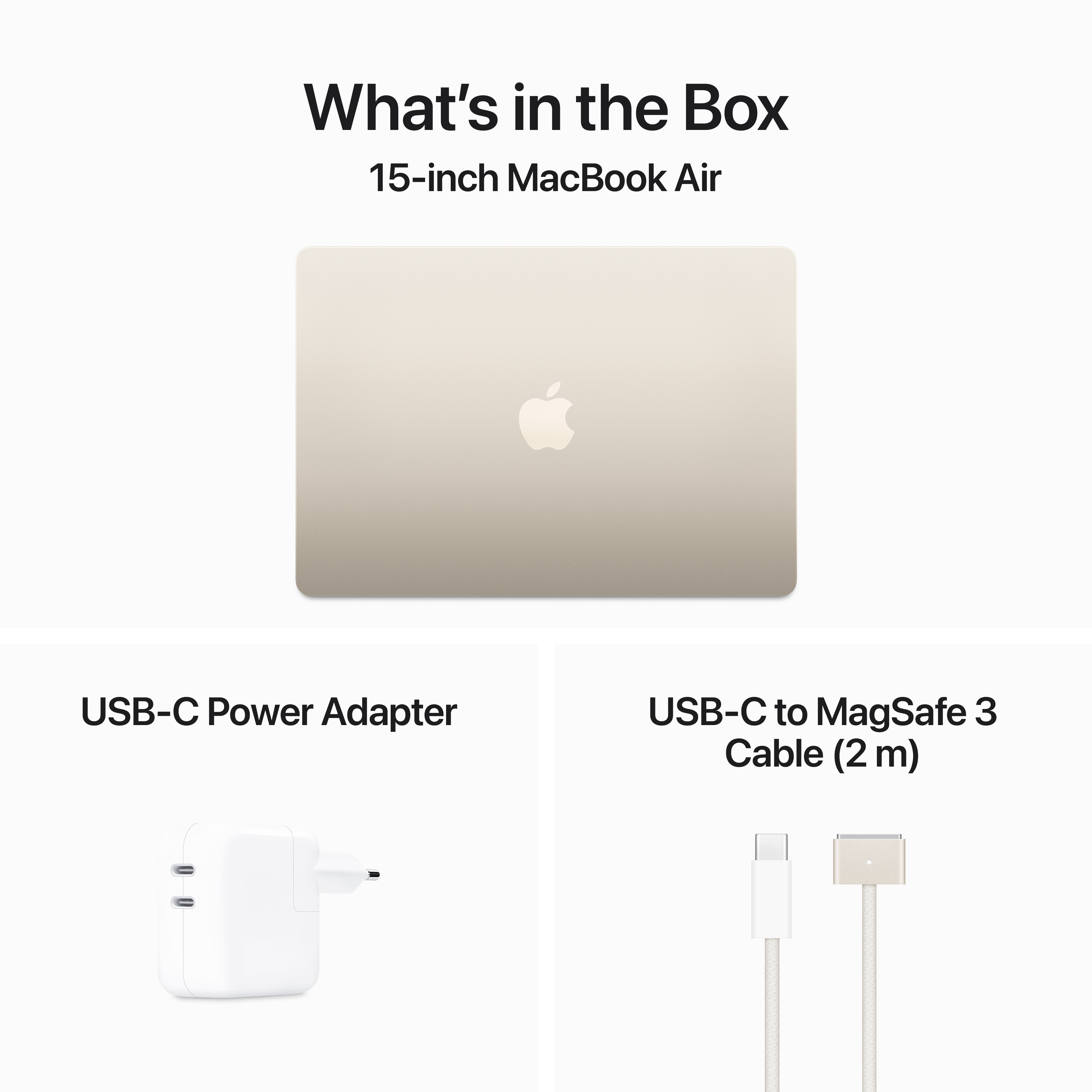Apple MacBook Air 15" M3 8-core CPU and 10-core GPU (8GB/256GB) SSD - Starlight