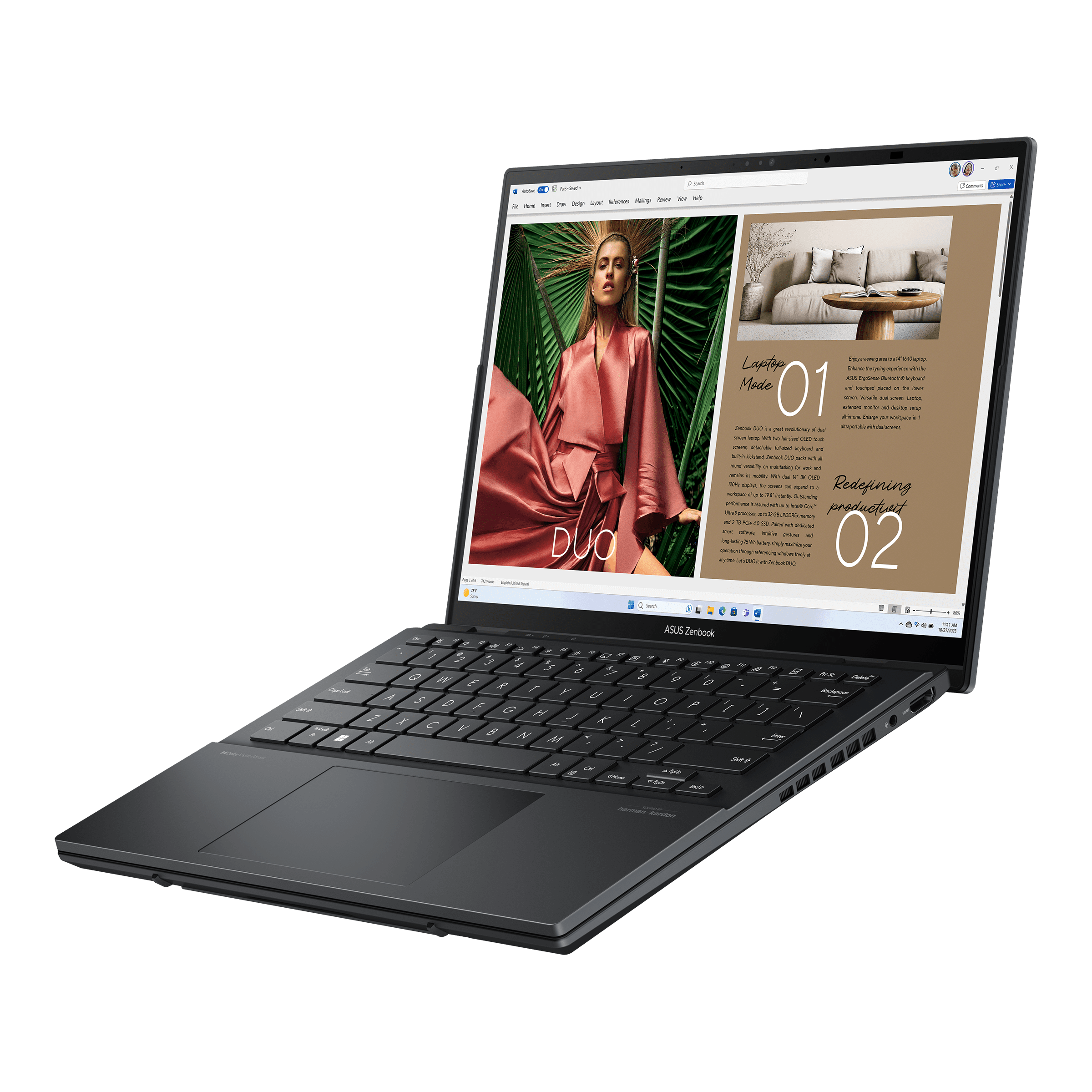 ASUS Zenbook DUO OLED (2024) (UX8406MA-QL056W) - Inkwell Gray