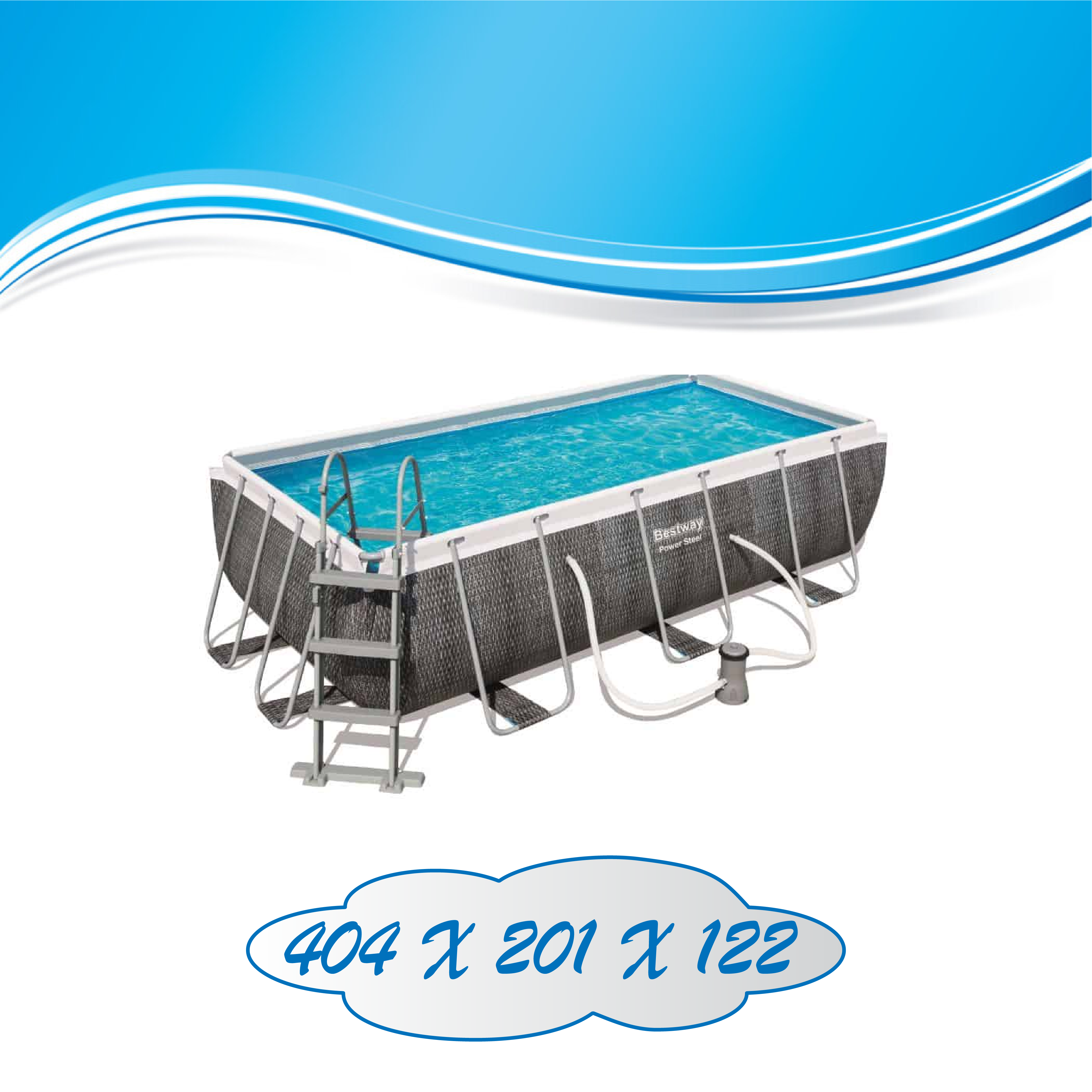 Bestway (56722) კარკასული აუზი 404 x 201 x 122სმ 