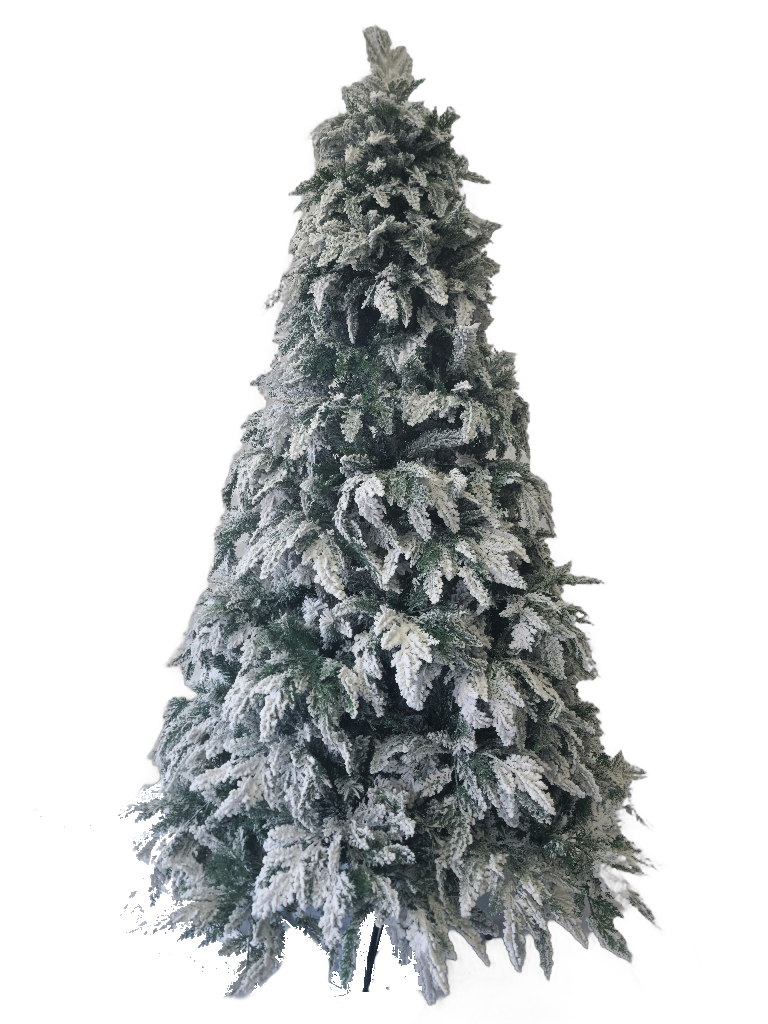 210 cm snowy Christmas tree with silicone branches 24521