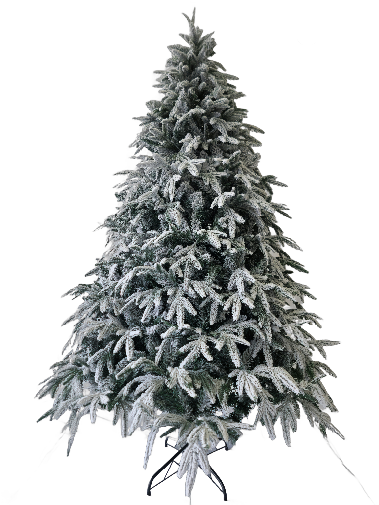 210 cm snowy Christmas tree with silicone branches 24517
