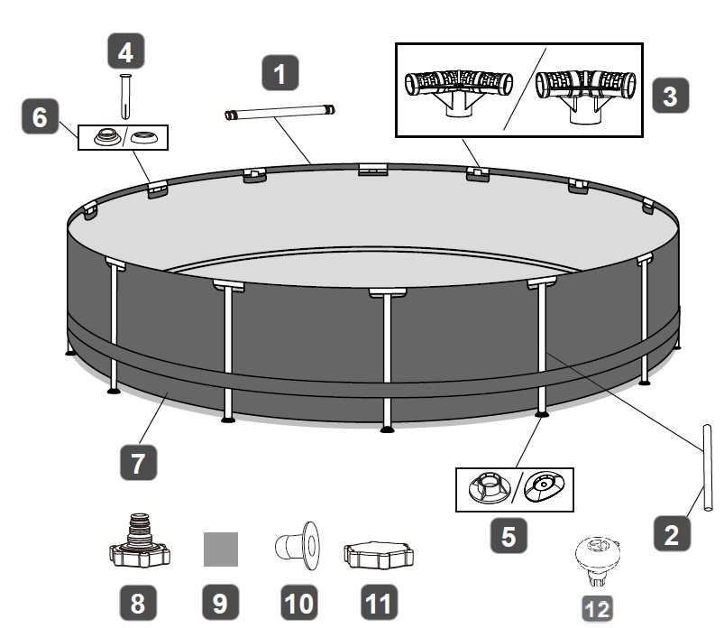 Bestway 56408 Round Frame Basin