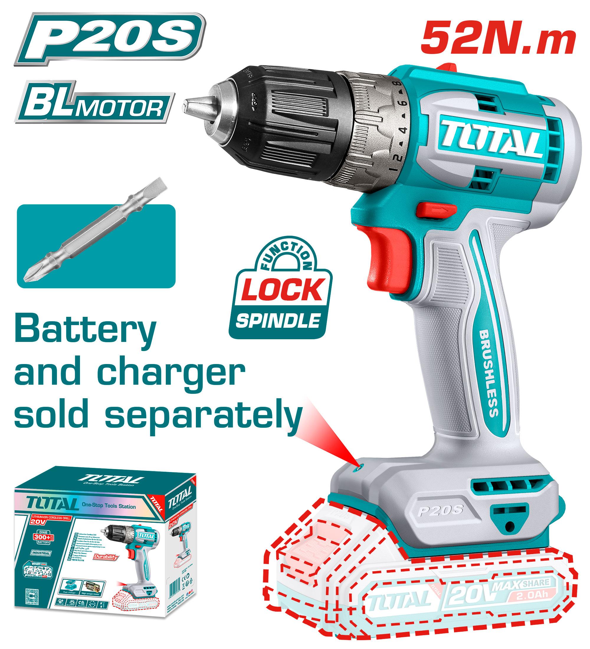 Cordless drill/driver TOTAL TDLI204531
