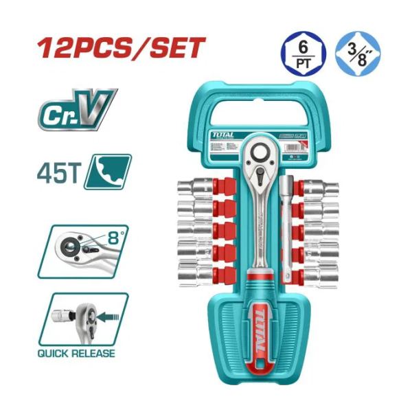Socket set with handle THT381121