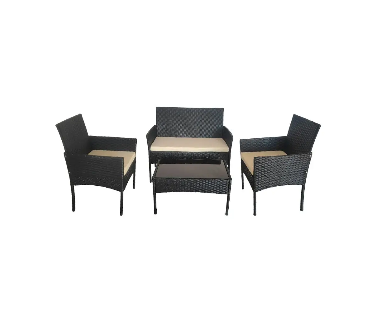 Rattan three-piece set (6210-B) beige