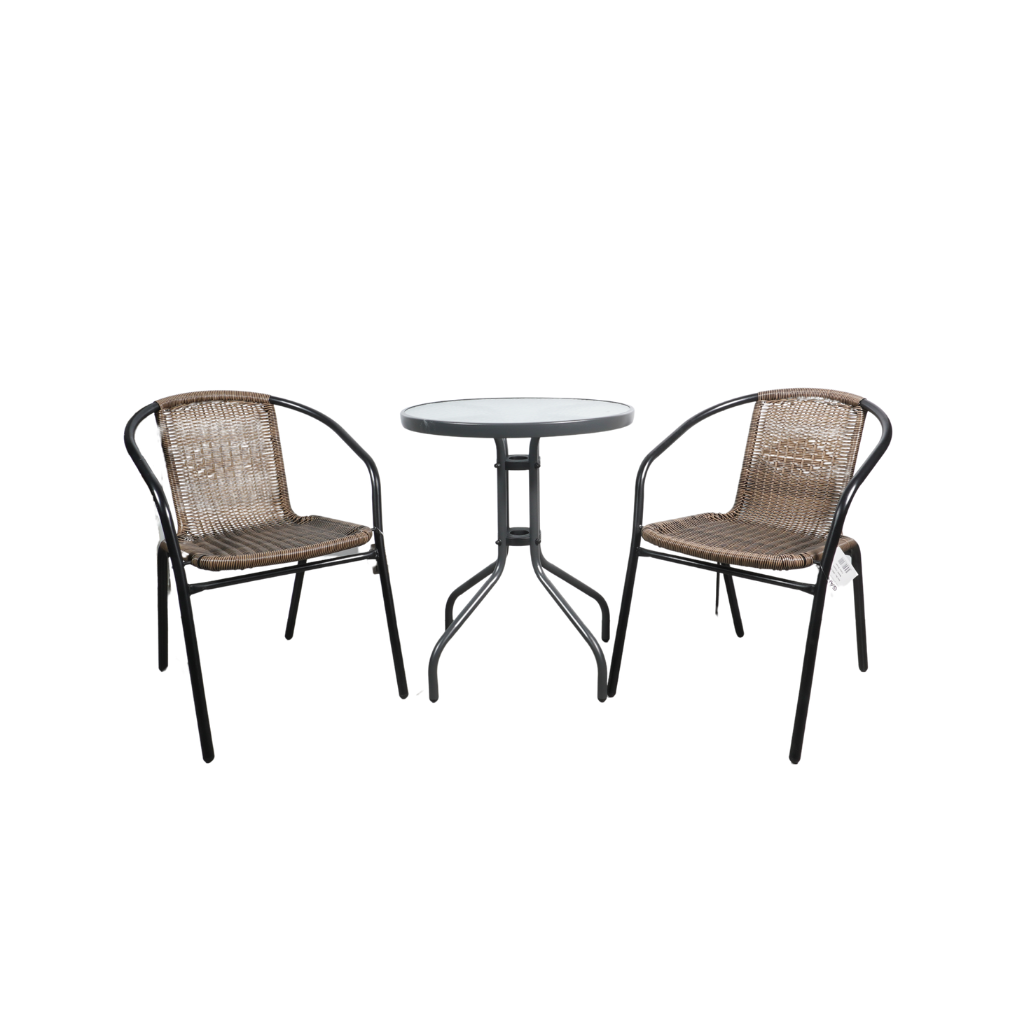 Table with 2 chairs brown classic Gardex