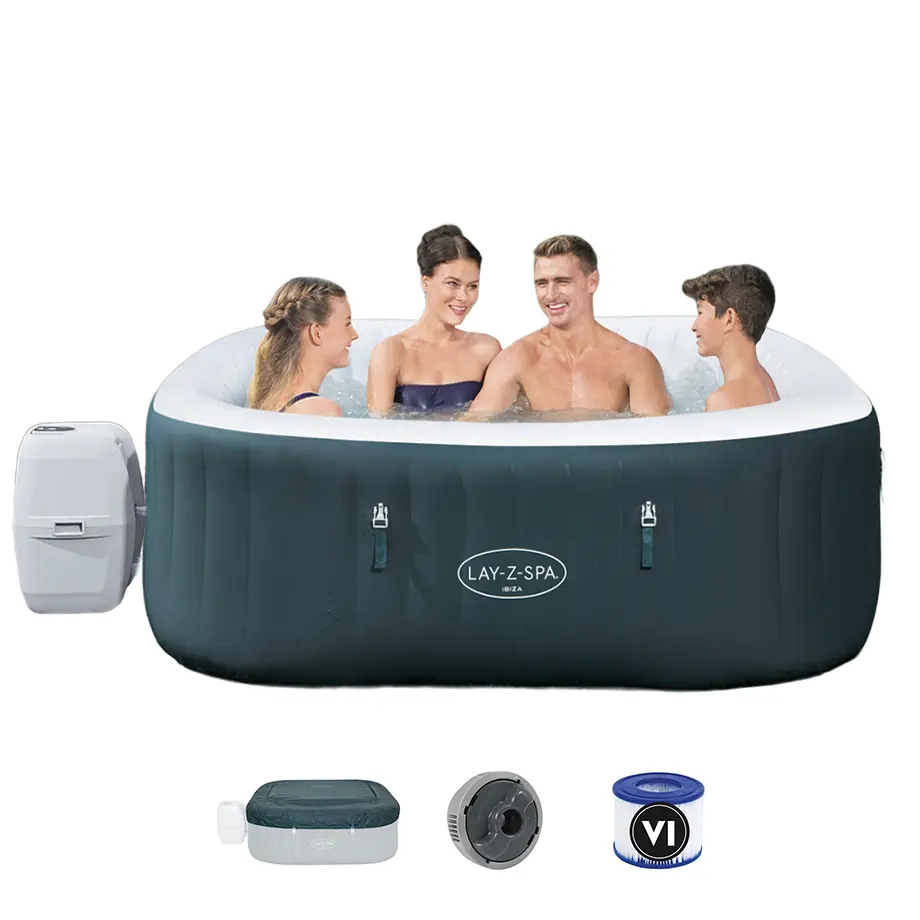 Bestway 60015 Inflatable Spa Pool Jacuzzi Lay Z Spa Ibiza AirJet