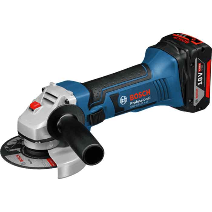 BOSCH Cordless Angle Grinder GWS 18-125 V-LI + (1x4.0Ah+GAL 18-40 C) (18 V)