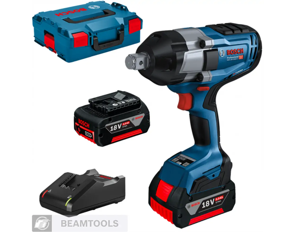 BOSCH Wrench GDS 18V-1050 H 2xPC8.0 GAL1880 L-Boxx
