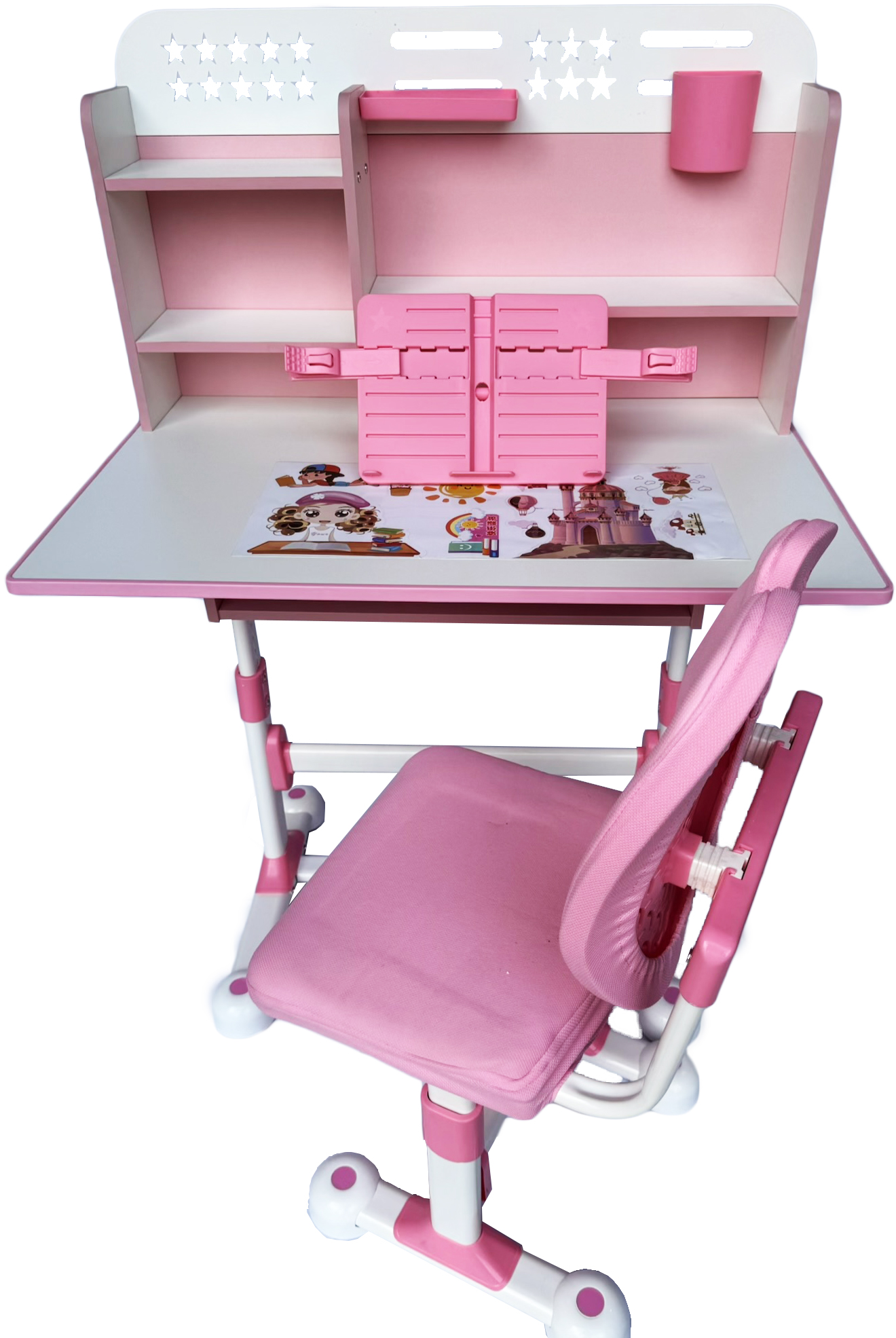 Pink study table